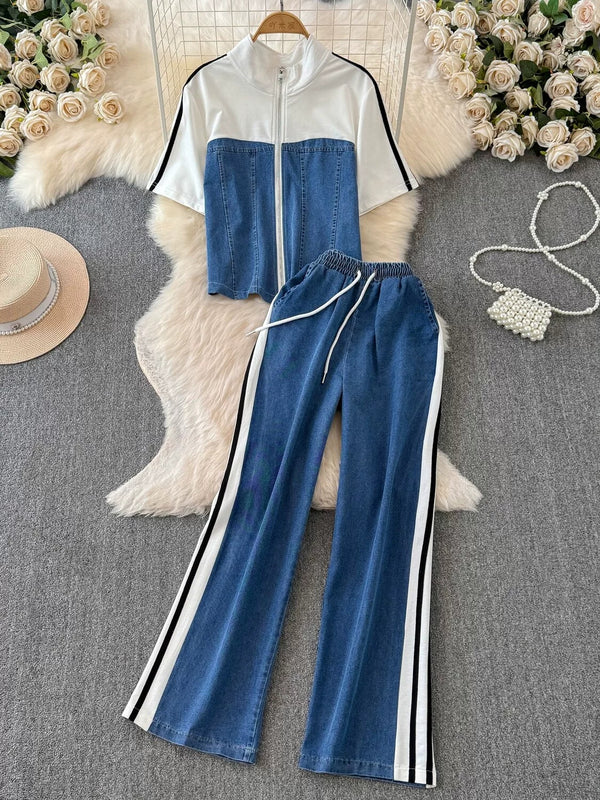 Casual Denim Coords Set